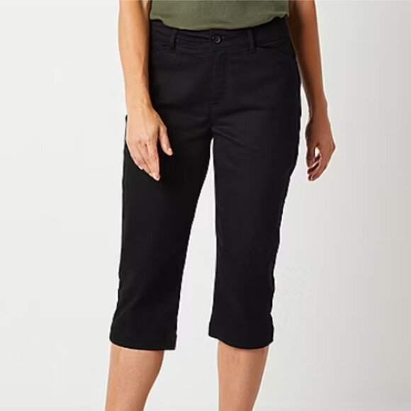 Sonoma Women's Mid Rise Capri Black Pants Trousers Size 8 - Picture 1 of 9